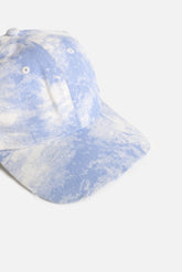 CAPPELLO BASEBALL IN DENIM TYE-DYE AZZURRO